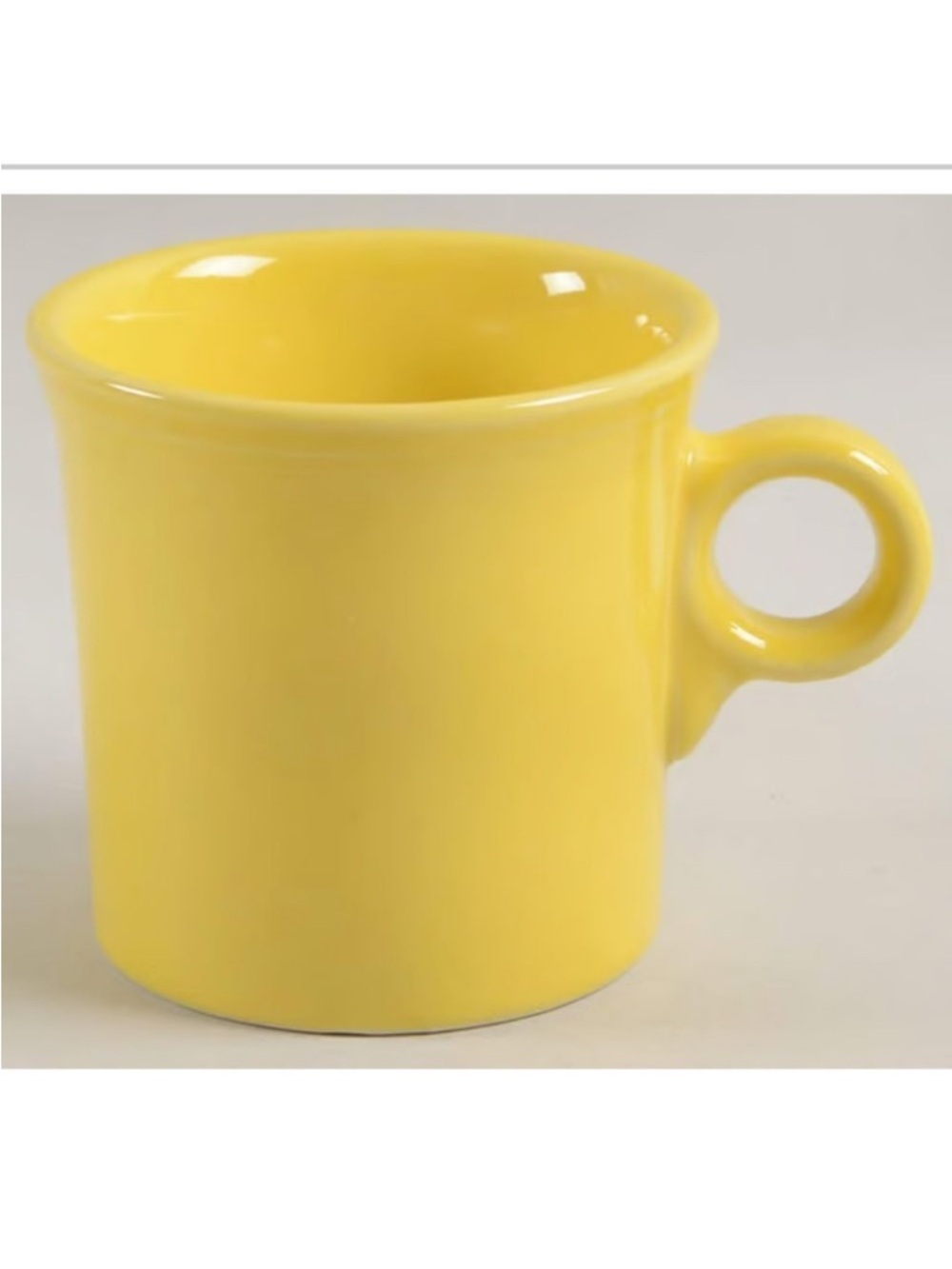 Fiestaware ring handle 10oz Sunflower yellow coffee mug